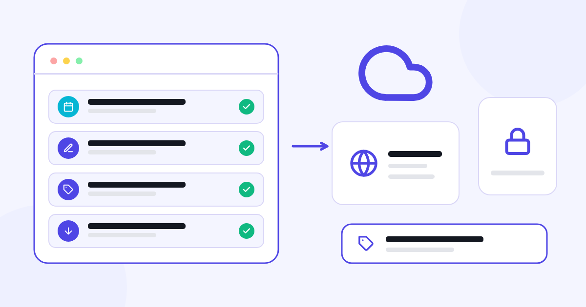 A checklist for a subscription-based ready-made app showing the trial, content, pricing and exit topics